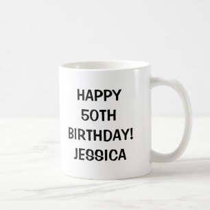 50th ano feliz da idade da caneca   Personalizable