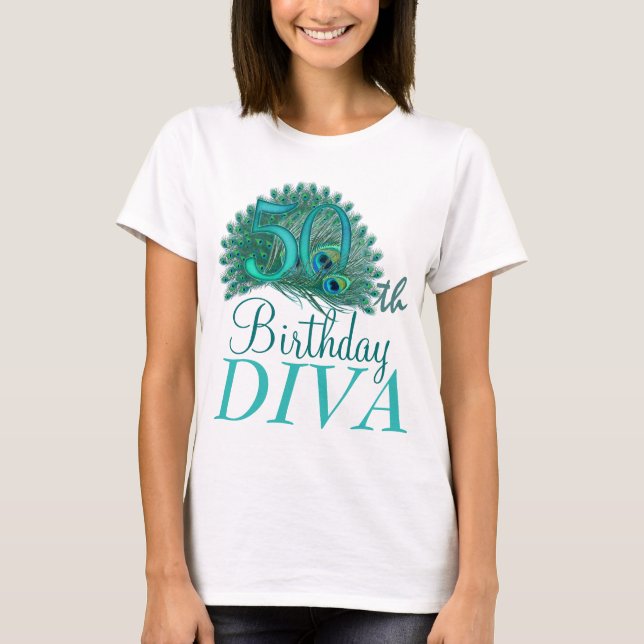 50th Camisas da diva do aniversário (Frente)