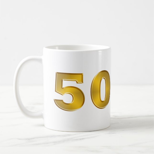 50th Caneca dourada do aniversário (Esquerda)