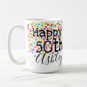 50th caneca personalizada do aniversário