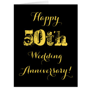 50th cartão feliz do aniversário de casamento