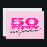 50th Convites de festas de aniversários para<br><div class="desc">50th Convites de festas de aniversários para o rosa 50 das mulheres e fabuloso! design.</div>