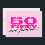 50th Convites de festas de aniversários para<br><div class="desc">50th Convites de festas de aniversários para o rosa 50 das mulheres e fabuloso! design.</div>