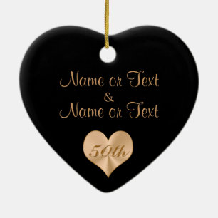 50th ornamento personalizado do aniversário de