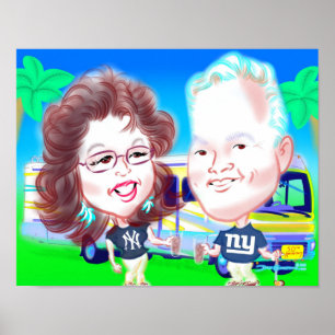 50th Poster da caricatura do aniversário