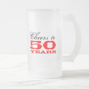 50th Presente da caneca de cerveja do aniversário