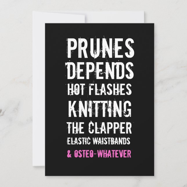 50th Senhora idosa convite da festa de aniversário (Frente)