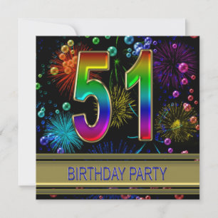51 Convite de aniversário com bolhas