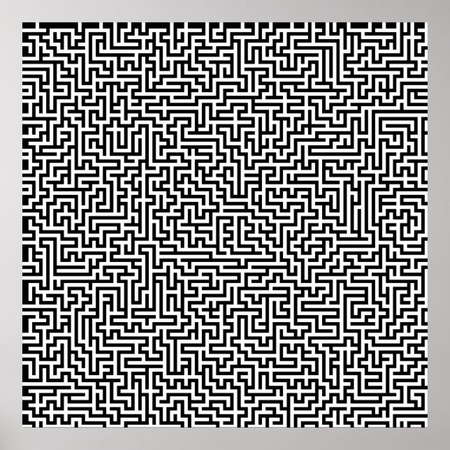 52x52 ou Poster menor Maze1 Personalize o branco! (Frente)