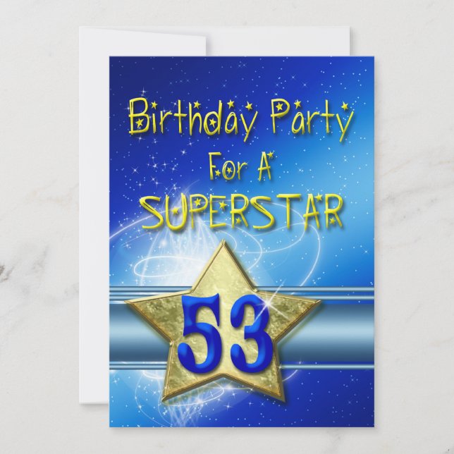 53º Convite de aniversário para uma Superstar. (Frente)