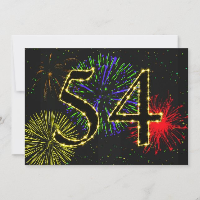 54º convite à festa de aniversário (Frente)