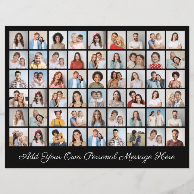 54 Colagem de Fotos Adicionar Sua Própria Cartão G (Frente)