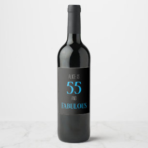 55 personalizável e etiqueta de vinho fabulosa