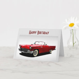 **57 CLÁSSICO THunderBIRD** NO CARTÃO DE ANIVERSÁR