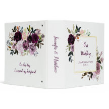 Álbum de Casamento Floral Dourado Rosa Lavanda Rox