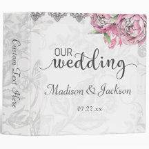 Álbum de Fotos Romântica De Casamento Floral De Ch