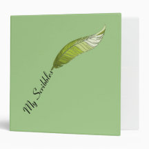 Binder - Caneta de penas verdes