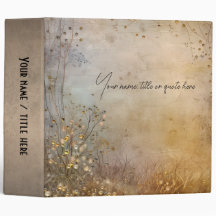 Binder de Flores de Ouro Personalizável