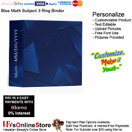 5.08cm Fichário Blue Math Subject Organization Students Business