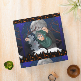 5.08cm Fichário Bruxa Assustadora & Casa Assombrada Halloween🌙