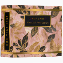 Coleção de Folhas de Boho Popular Douradas rosa