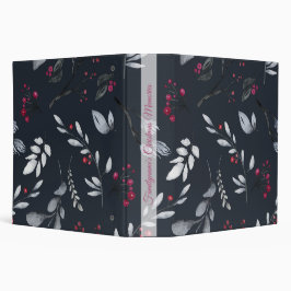 5.08cm Fichário Crie Seu Próprio Azeviche Preto e Vermelho Elegant