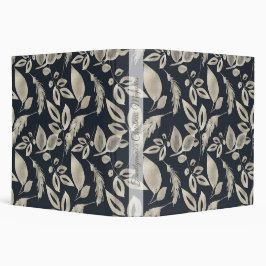 5.08cm Fichário Crie Seu Próprio Folhagem Elegante Preto e Dourado