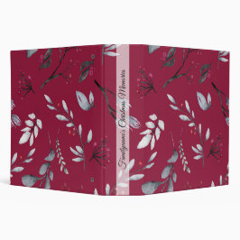5.08cm Fichário Crie Seu Próprio Foliado Elegante Vermelho e Cinza