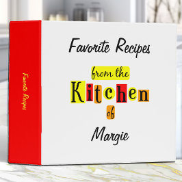5.08cm Fichário Da Cozinha da Pasta de Receitas Personalizadas Ret