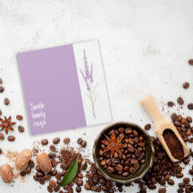 Minibaderente Avery lavanda branca de flores