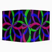 Multi Color Figure 8 Modern Geometric Binder