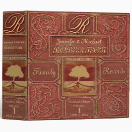 5.08cm Fichário Olhar de couro antigo feito sob encomenda do livro