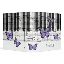 piano de música das borboletas de lavanda