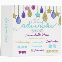 Rainbow Cloud Dourado Birds Stats Baby Scrapbook