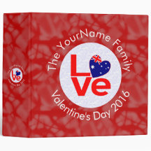 Sinalizador australiano Red Letters LOVE Flag Pers