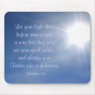 5:16 claro brilhante Mousepad de Matthew