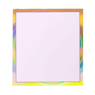 5,5" x 6" bloco de notas - redemoinho da multi-cor