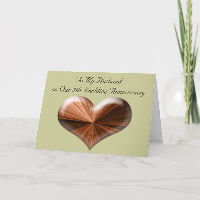 5: Aniversário de Casamento com Meu Cartão Marido (Frente)