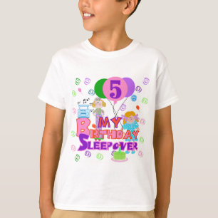 5 Birthday Sleepover Camiseta e presentes