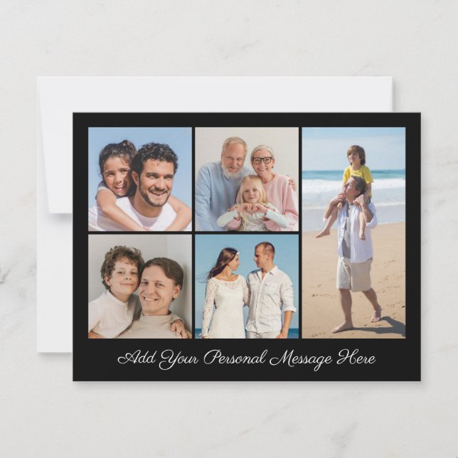 5 Colagem Fotográfica Adicione Seu Próprio Cartão  (Frente)