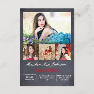 5 Fotos Colagem Vertical - Anúncio de Formando 3x5