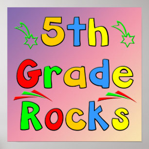 5 Grade Rocks Poster