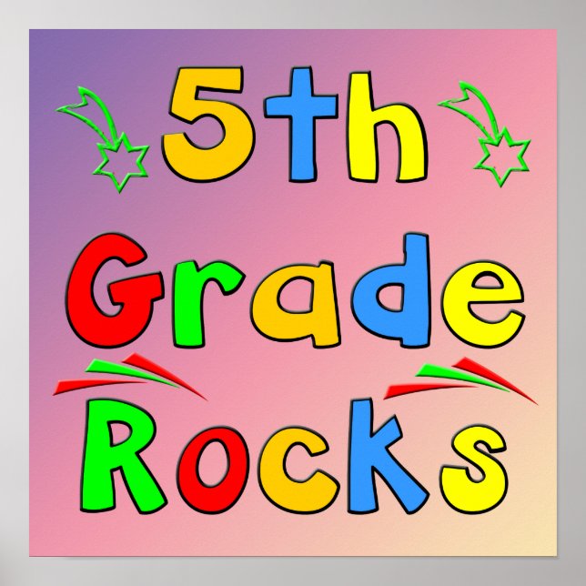5 Grade Rocks Poster (Frente)