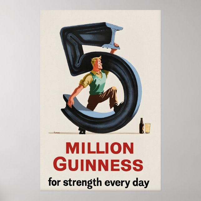 5 Million Guinness Poster Print  John Gilroy (Frente)