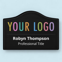 5 no escritório de autoadesivos de placa de nome p