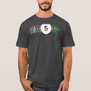 5 numerologia inspira camisa básica