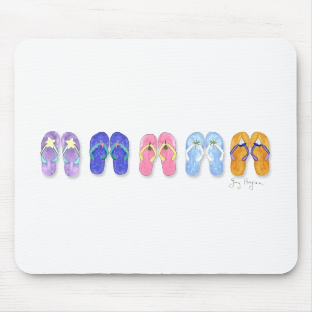 5 pares de flip-flops Mousepad (Frente)
