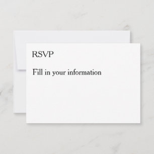 5 placas planas de convite RSVP 3.5 Próprias