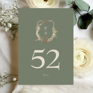 5 x 7 Creme de Sage Clássico Número de Tabela de D