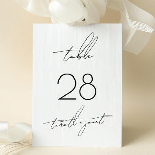 5 x 7 Números de Tabela de Casamento de Script Bra